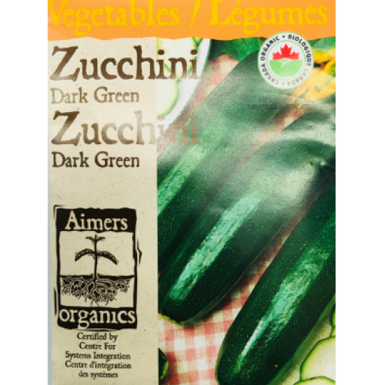 Semences Biologiques de Zucchini Dark Green